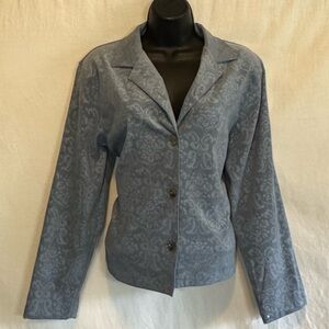 B-64 Studio Works Blue Long Sleeve‎ Button Front Blazer Suit Jacket Size M